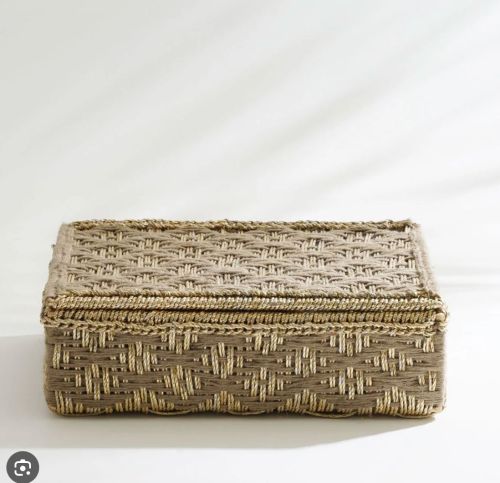 Polished Metal Handmade Diwali Gift Basket 23x10x10cm