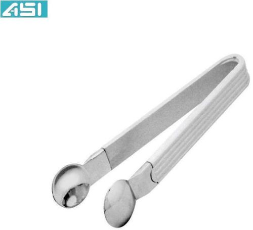 Plain Stainless Steel Ice Tongs, Color : Silver
