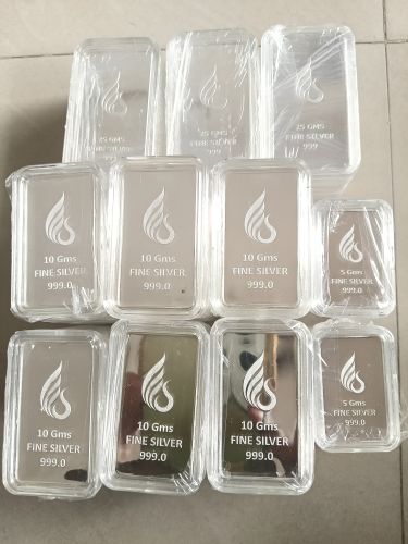 Pure Silver Bars, Shape : Rectangular for Home Use