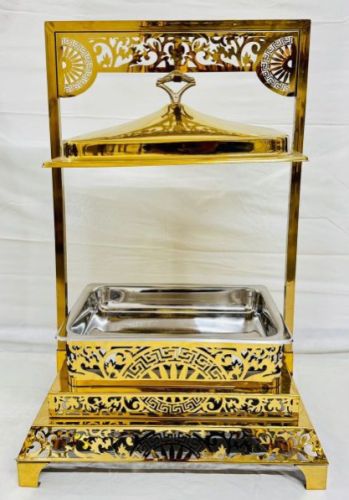 Stainless Steel Hyatt Handi Square Chafing Dish, Color : Golden