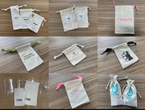 Plain Cotton Pouch, Color : Multicolor Modern