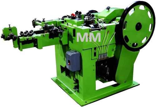 Semi Automatic Mild Steel Wire Nail Machine, Color : Green