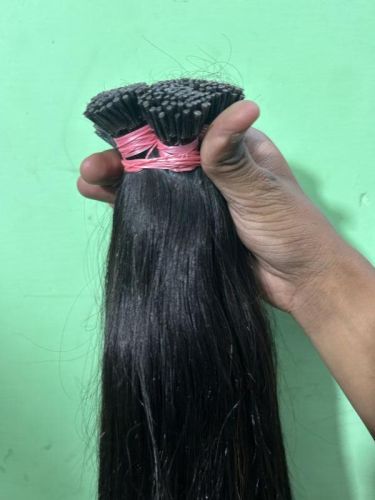 I Tip Hair Extensions, Color : Black Straight, Length : 25-30Inch