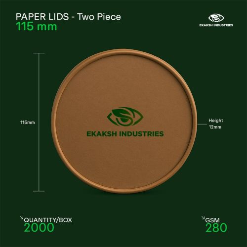 115mm Double Layer Paper Bowl Lids