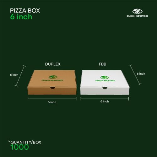 Paperboard 6 Inch Paper Pizza Boxes, Shape : Square