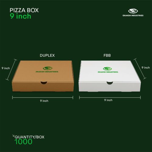 Paperboard Printed 9 Inch Paper Pizza Boxes 9x9inch