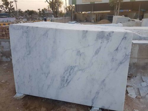 Polished Veined Morwad White Marble Slab