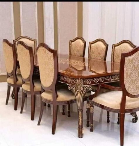 Solid Wood 8 Seater Dining Table, Shape : Rectangular