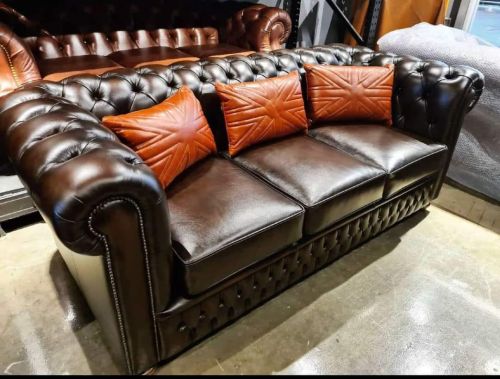Genuine Leather Sofa Sets, Color : Varies for Living Room Furniture