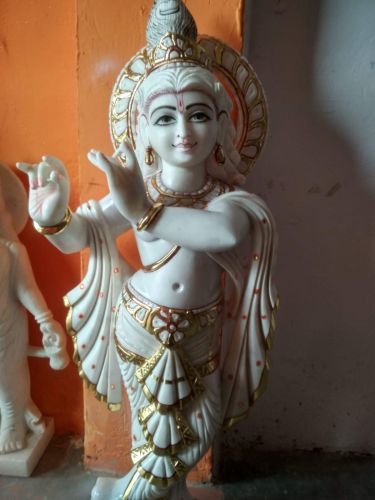 Krishna Marble Idol, Brand Name : Amber for Religious Purposes
