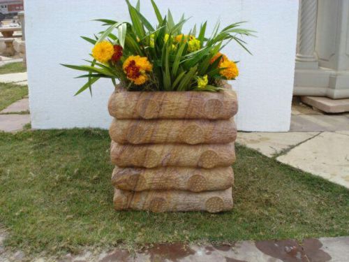 Polished Marble Sandstone Flower Pots, Brand Name : Amber Modern