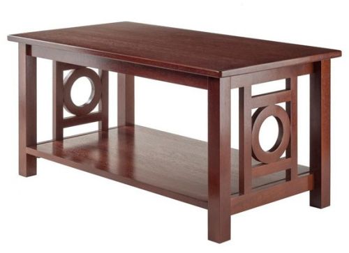 Plain Coated Solid Wood Center Table, Color : Brown