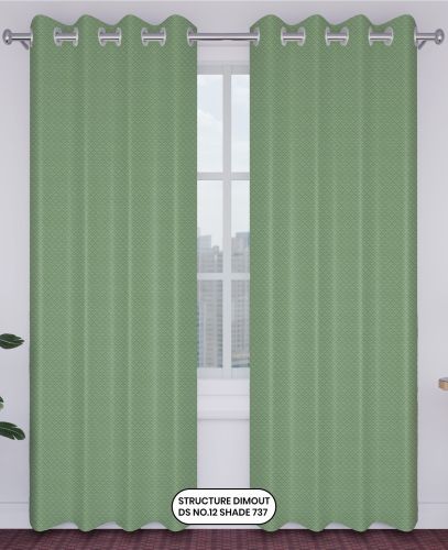 Structure Dimout Curtain Design 12 Shade Polyester Fabric