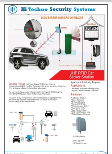 Aluminium Automatic Boom Barriers With RF Id, Color : Yellow