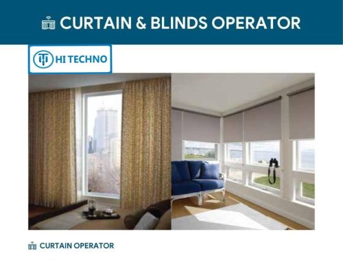 Fabric Hi Techno Vertical Motorized Curtain