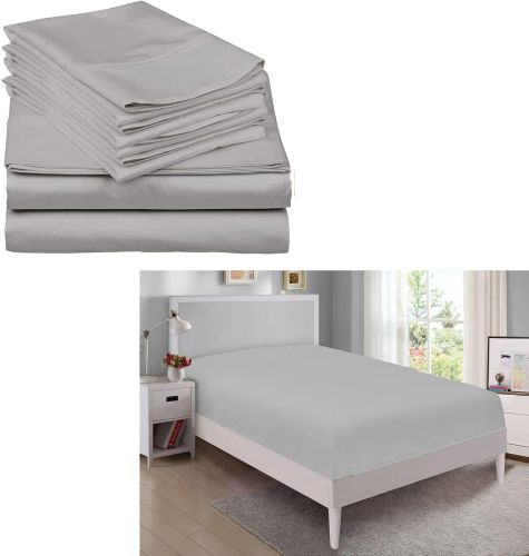 California Light Grey King Size Bed Sheet Set