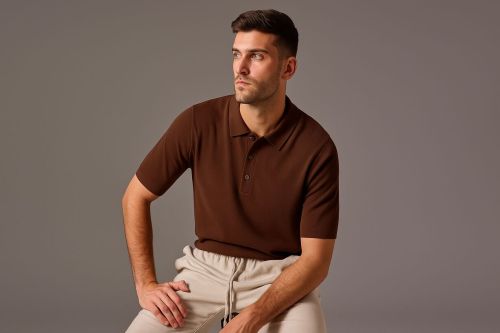 Relaxed Fit Polo Cotton T Shirt for Casual Wear