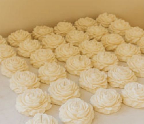 Polished Soya Wax Peony Candle, Technics : Handmade