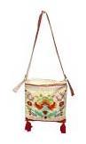 Cotton Embroidered Natural Sling Bag, Color : Multicolor