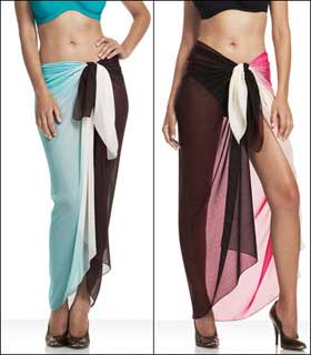 Polyester Pareos for Beachwear, Cover-up