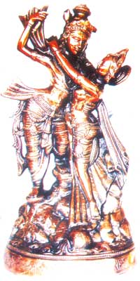 Metal Krishna Statue, Packaging Type : Metallic