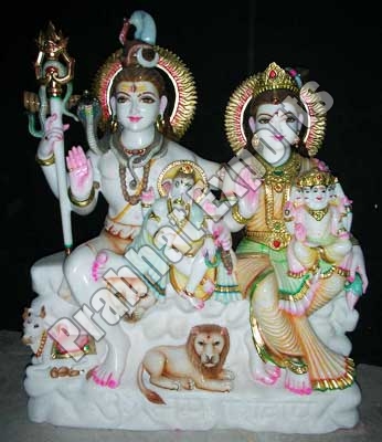 Marble Gauri Shankar Statue