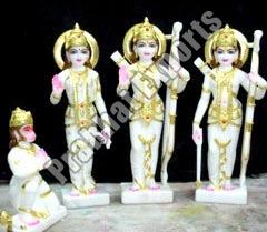 Marble RAM Darbar Statue With Das Hanuman