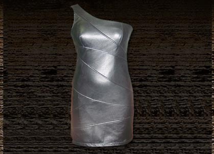 Leather Off-Shoulder Tunic