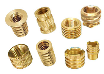 Brass inserts, Size : M2-M36