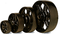 Iron Trolley Wheels, For High Load Capacities, Dimension : 2-10