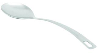 Polished Curved Handle Solid Spoon