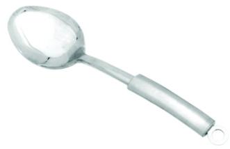 Polished Curved Pipe Handle Solid Spoon, Brand Name : Bhalaria