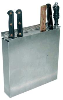 Polished Stainless Steel Knife Rack, Color : Silver