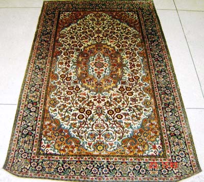 Subtle Sheen Hand-Knotted Cotton Silk Carpet, Color : Multi Color