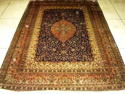 Floral Pure Silk Hand-Knotted Carpet, Speciality : Attractive Designs