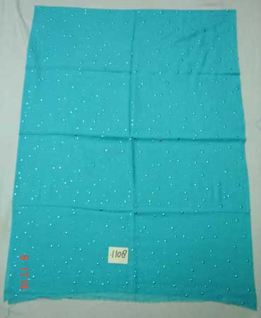 Plain Ladies Silk Blue Silk Scarf, Knitting Type : Machine Made