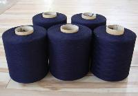 Blue Cotton Indigo Dyed Yarn, For Making Garments, Size : Cone