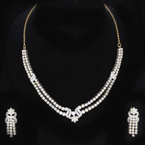 Polished Diamond Necklace Set, Occasion : Part Wear, Weeding Wear