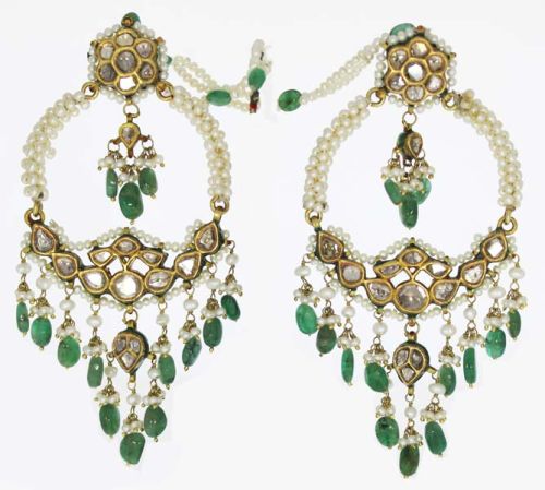 Polished Kundan Polki Earrings, Style : Antique