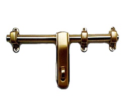 Plain Polished Brass Aldrops Glass Brackets Antique