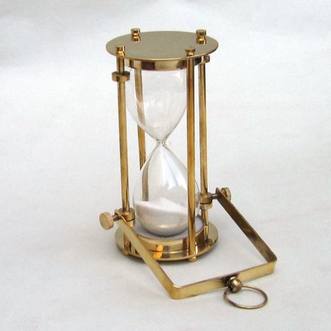 Metal Polished Nautical Sand Timers, For Decoration, Color : Metallic