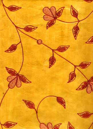 CH-E-08 Embroidered Papers, For Cosmetic Wrapping, Color : Yellow