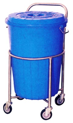 Soiled Linen Trolley With Plastic Bucket