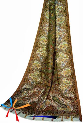 Fashion Wool Kani Woven Stole, Size : 70X180 Cms