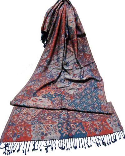 Viscose Antique Jamavar Stole, Size : 70x200 Cms