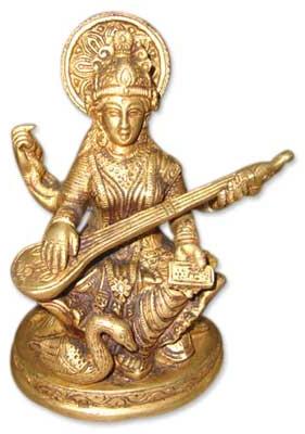 Saraswati Brass Statue