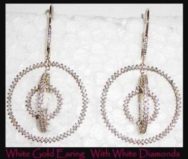 White Gold Earrings