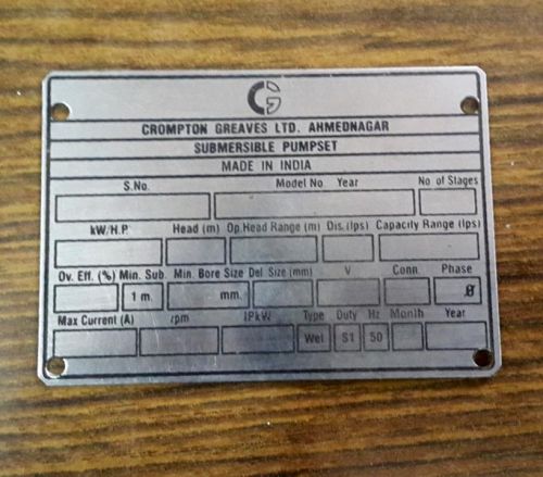 Stainless Steel Nameplates