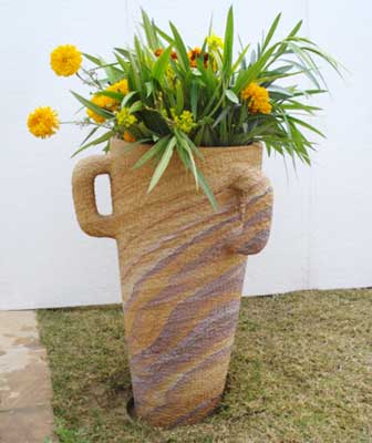 Stone Flower Pots, Feature : Anitque, Eco Friendly, Fine Finish