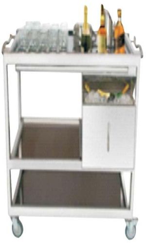 Rectangular Polished Stainless Steel Bar Trolley, For Putting Utensils, Style : Modern